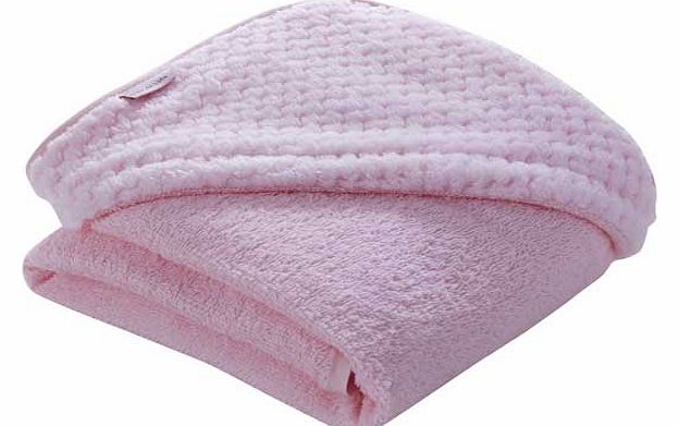 Honeycomb Hooded Towel - Pink