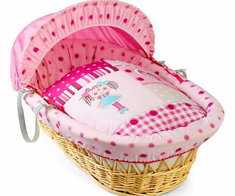 Clair de Lune My Dolly Natural Wicker Moses Basket