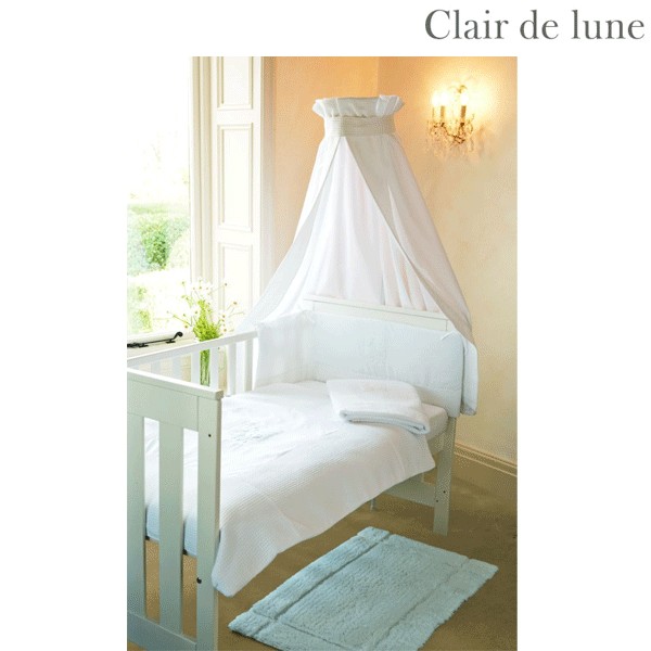 Clair de Lune Soft Waffle - Crown Drape and Free Standing Rod
