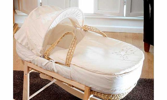 Clair de Lune Starburst Moses Basket and Deluxe