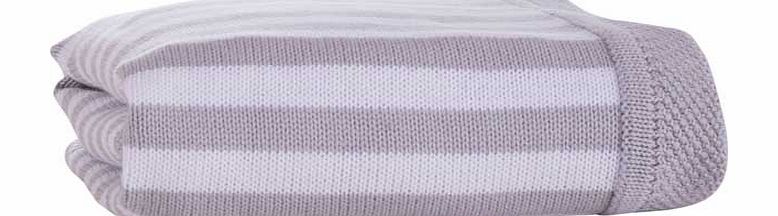 Striped Blanket - Grey/White