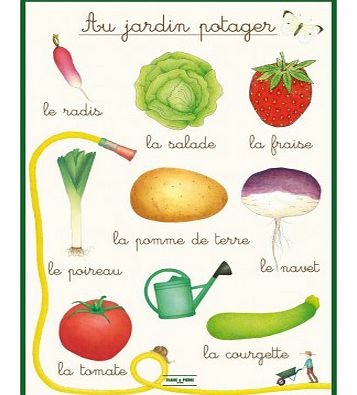 Claire et Pierre Educational poster - vegetable garden `One size