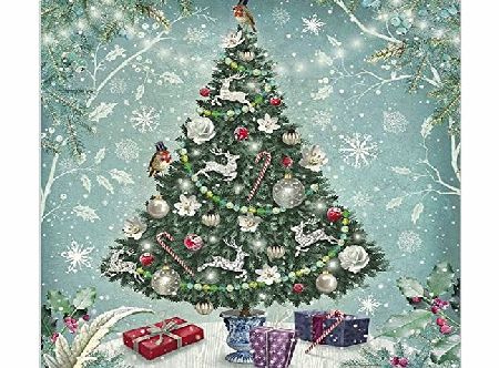 Claire Maddicott Charity Christmas Cards - Christmas Tree - Pack Of 5 Cards (8327) In Aid Of CLIC Sargent For Children With Cancer - Christmas Tree - Embossed In Silver