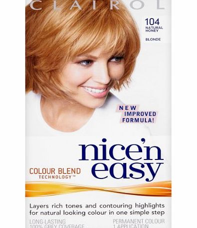 Clairol Nicen Easy Permanent Hair Colour - 104 Natural Honey Blonde
