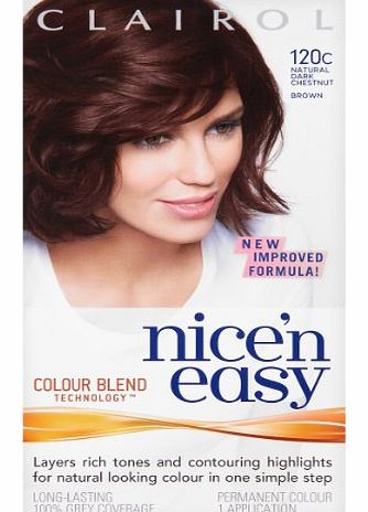 Clairol Nicen Easy Permanent Hair Colour - 120C Natural Dark Chestnut Brown