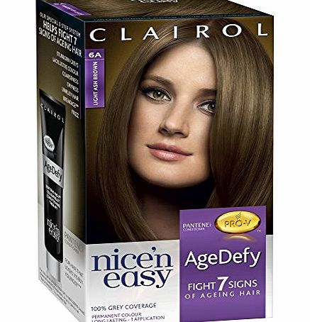 Clairol NicenEasy Age Defy Permanent Hair Colour - Light Ash Brown Number 6A