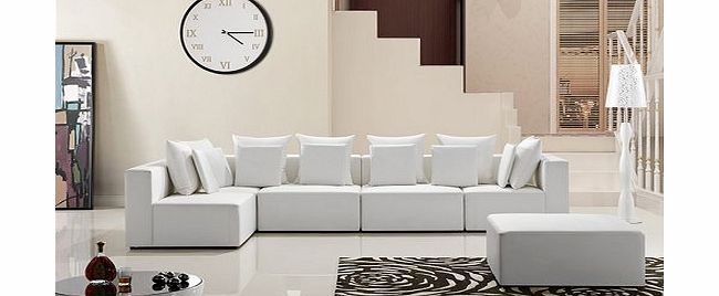 Clarenzio Cubix Sectional - Multi-Purpose Designer Leather Sofa