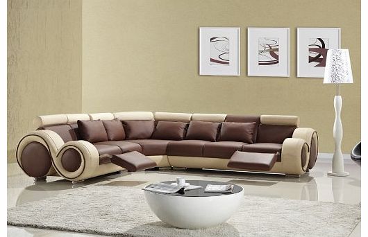 Clarenzio Infinity Corner Sofa with fold down drinks tray 