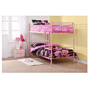Clarinda Hearts Bunk Bed, Pink, With Brook