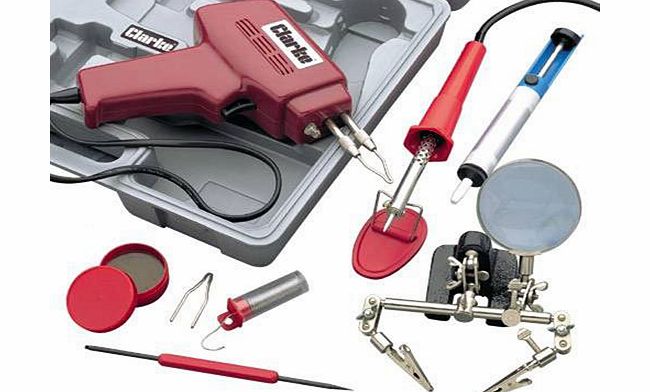 Clarke Soldering Gun Kit 100W Solder Set amp; Light 3400760 CSK100