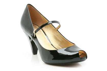 Clarks Belle Flower Black Patent