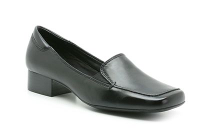 Clarks Book Fair Black Leather
