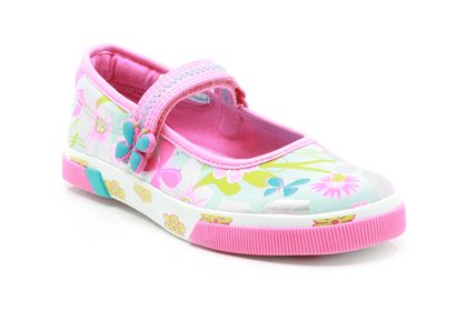 Clarks Bow Peep Inf Pink Fabric