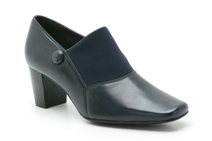Clarks Caitlin Viv Navy Combi Leather
