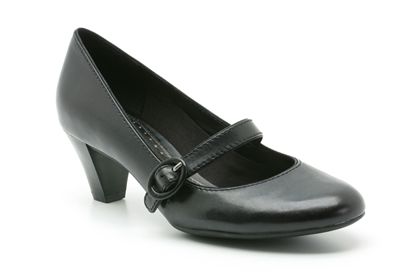 Clarks Clock Watch Black Leather