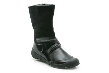 Clarks DiscoNight Jnr Black Leather
