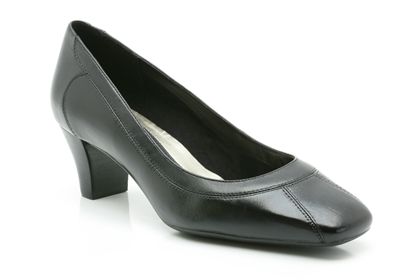 Clarks Dolly Cake Black Leather