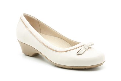 Clarks Ella May Off White Leather