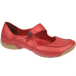 Female Funky Doo Leather Upper Leather Lining in Red
