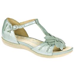 Female Pancake Shake Leather Upper Leather Lining in Jade