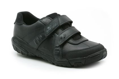 Clarks Galaxyspin Jnr Black Leather