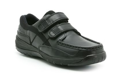 Clarks Get Around Jnr Black Leather