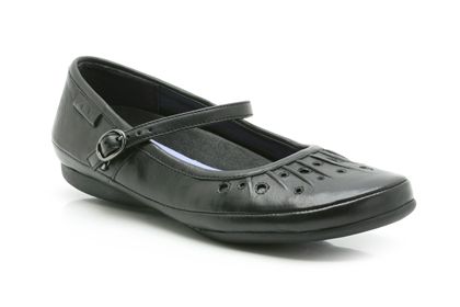 Hazel Jnr Black Leather