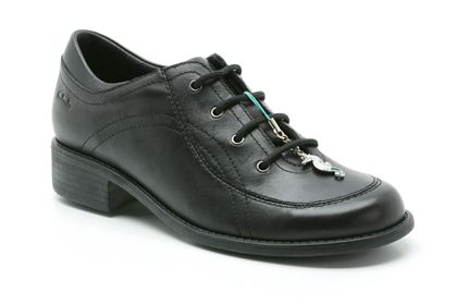 Clarks Immediate Jnr Black Leather