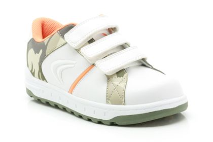 Clarks Inf Hang Time White/Green Leather