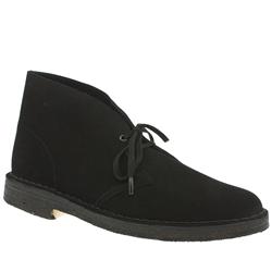 Clarks Originals Male Desert Boot Suede Upper Casual Boots in Black
