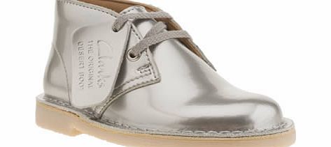 Clarks Originals silver desert boot girls