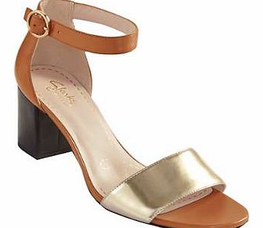 Clarks Patent Suede Mix Sandals