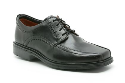 Clarks Un Kenneth Black Leather