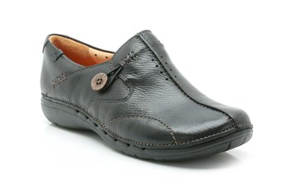 Clarks Un Loop Black Leather