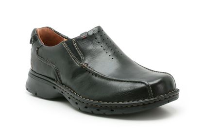 Clarks Un Seal Black Leather