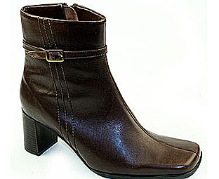 Classic Ankle Boot With Buckle Trim