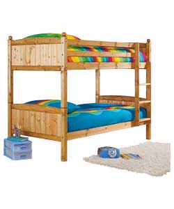 Classic Bunk Bed with Sprung Mattress.- Antique