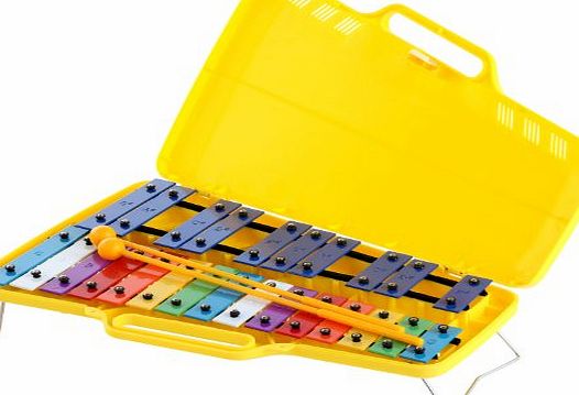 Classic Cantabile Soprano Chromatic Glockenspiel (Xylophone with 25 Keys, Case and 2 Beaters, Childrens Percussion Instrument)