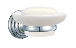 Classic Chrome Soap Dish with Ceramic