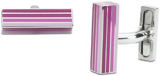 classic Cufflinks - Pink Striped