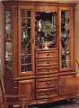 Classic Lincoln Bow Fronted Display Cabinet
