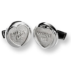 classic Marry Me Sterling Silver Cufflinks