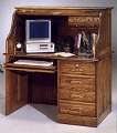 Classic Single Pedestal Roll top Computer Desk