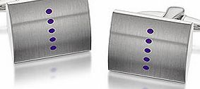 Classic Square Purple Spot Swivel Cufflinks -