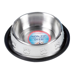 Stainless Steel Paw Print Embossed Bowl for Dogs 28.75cm (11.5in) by Classic
