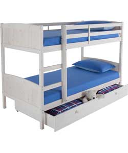 White Bunk Bed & Storage with Charley