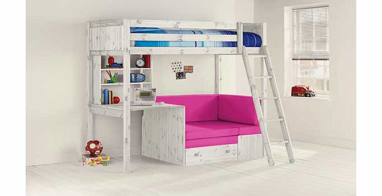 Classic White High Sleeper with Bibby Mattress-