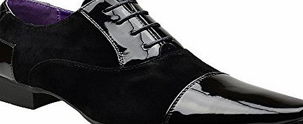 ClassyDude Mens New Casual Black Leather Smart Formal Lace Up Shoes UK SIZE 6 7 8 9 10 11 (UK 9 / EU 43, Black)