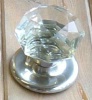clear glass Faceted Mortice Knobs SCP Rose