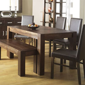 Clearance Lyon Walnut Dining Table and 6 x